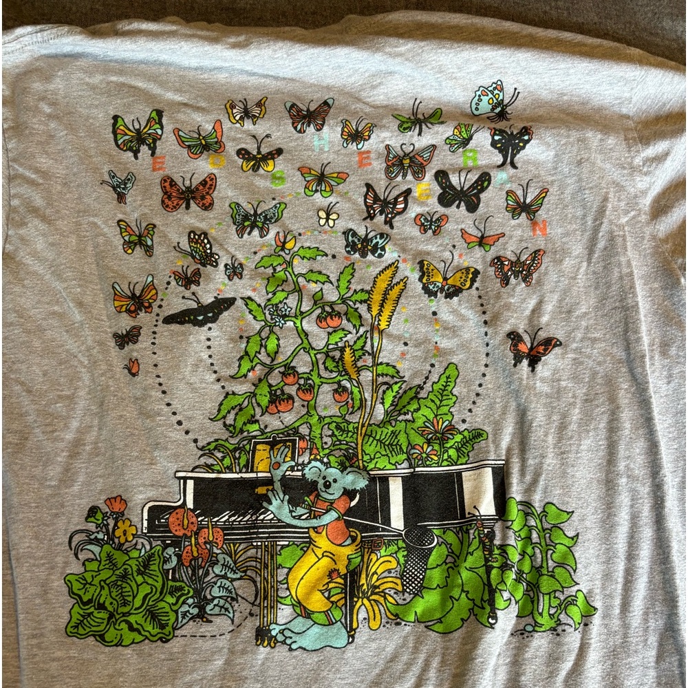 Ed Sheeran Grey concert tee shirt Size L.‎ grey